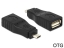 Delock Adapter USB Micro B male > USB 2.0 female OTG full covered