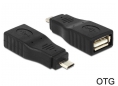 Delock Adapter USB Micro B male > USB 2.0 female OTG full covered