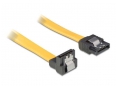 Delock cable SATA 70cm down/straight metal yellow