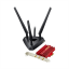ASUS PCE-AC68/EU 802.11ac Dual-band Wireless-AC1900 PCI-E Adapter / IEEE 802.11a/b/g/n/ac / PCI Express / 3 x R SMA Antenna / 2.4GHz/5GHz / 802.11 b/g/n/ac : downlink up to 1300Mbps